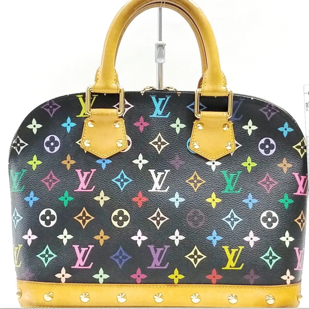 SOLD‼️Louis Vuitton LV Hand Bag Alma PM Noir Black Monogram Multicolor - Picture 2 of 8